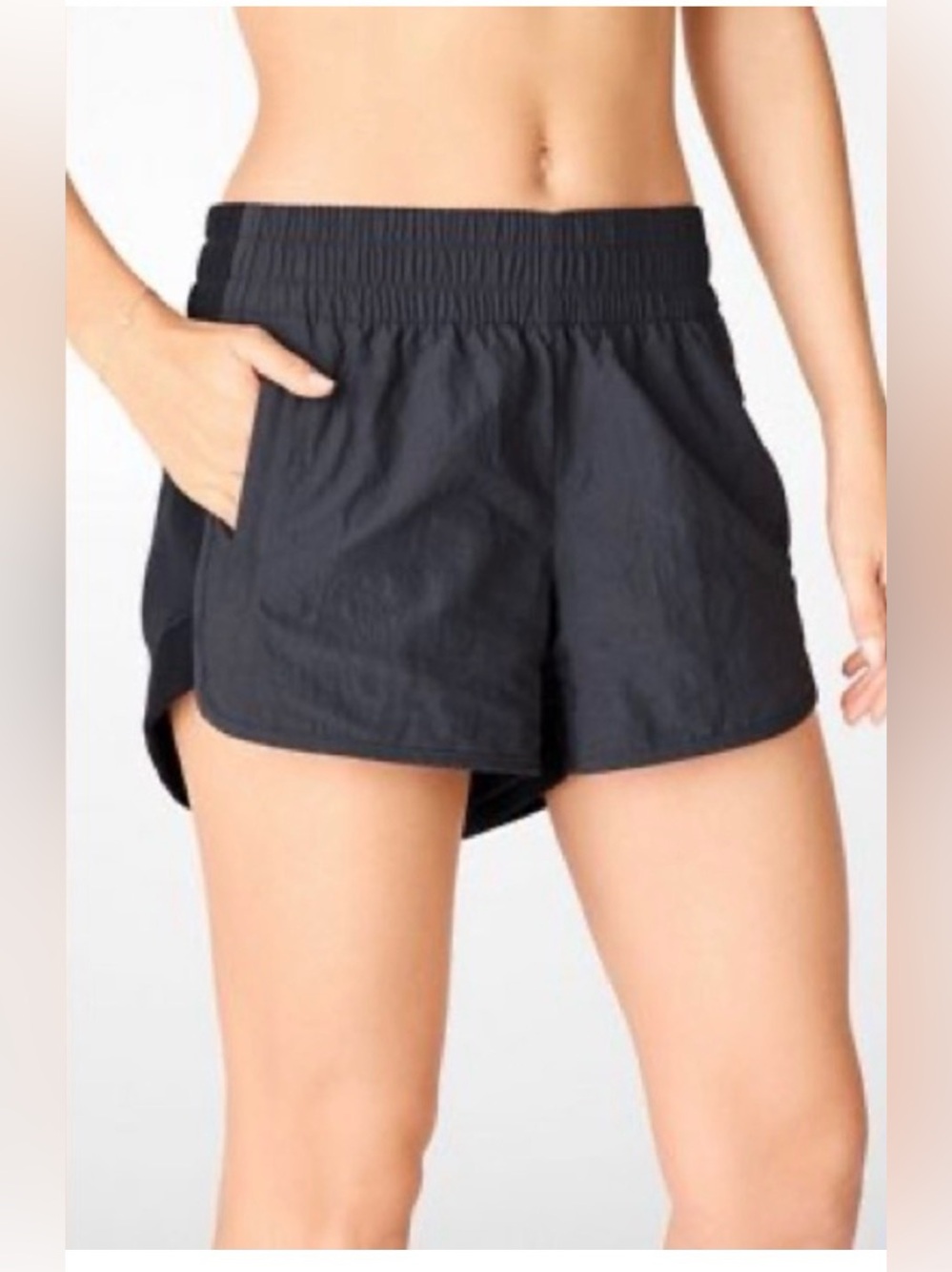 Fabletics Bobby glam mix media shorts black size XL